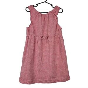 Olive Juice Girl's Sleeveless Linen Dress, Sz 5 Yr, Very Good Used Condition